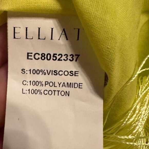 NEW Elliatt Leoni Halter Fringe Mini Dress Citrus Lime Green Size XS - Picture 7 of 9